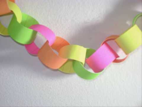como hacer cadenas de cartulina