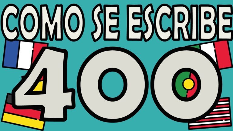 ¡Descubre cómo se escribe 400 en letras de forma sencilla y rápida ...