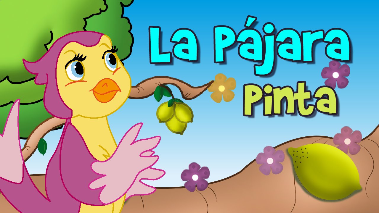 estaba la pájara pinta sentada en verde limón