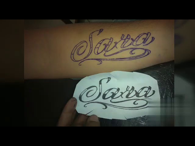 tatuajes con el nombre sara