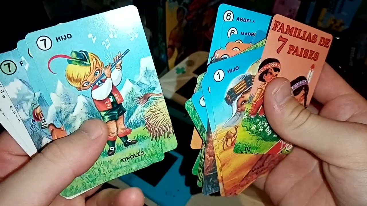 cartas familias de 7 paises instrucciones