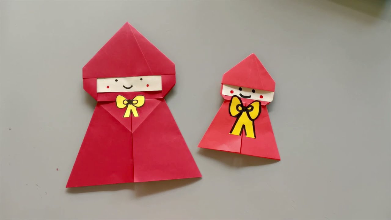 como hacer una caperucita roja de papel