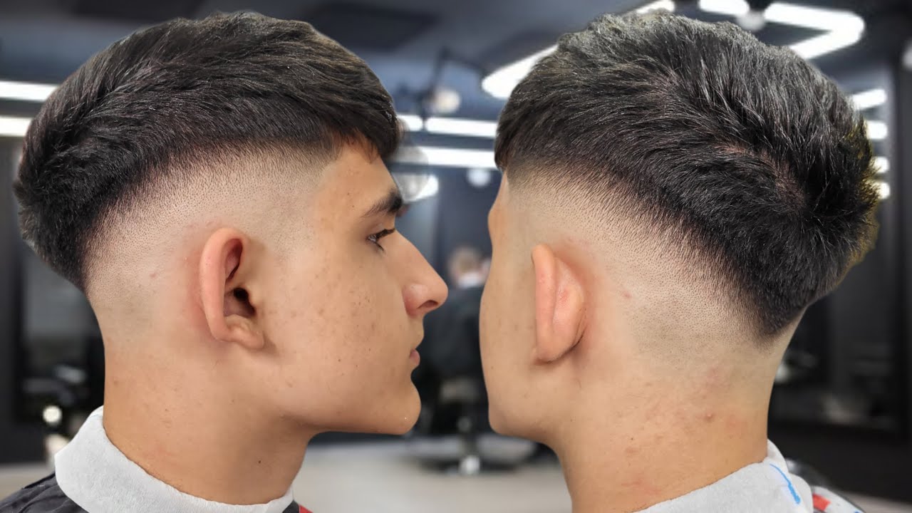 corte de cabello en pico hombre