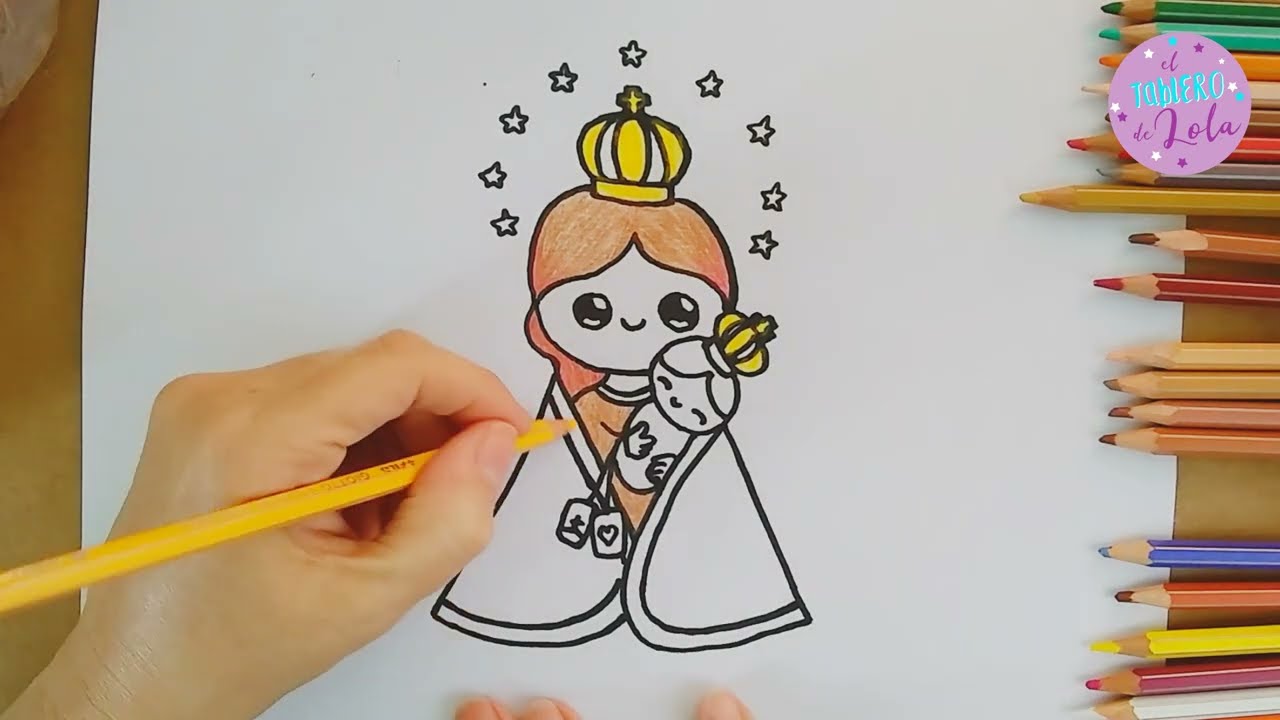 dibujos de la virgen del carmen