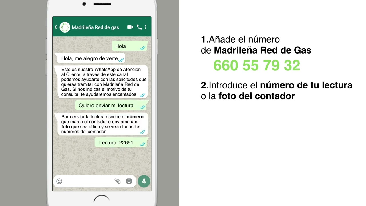 madrileña red de gas lectura whatsapp